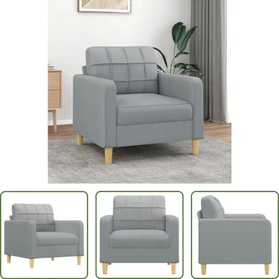 Produktbild von The Living Store Sofasessel Hellgrau 60 cm Stoff