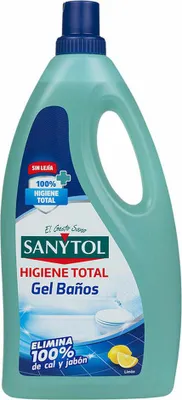 Obrázek produktu pro Sanytol - čisticí gel do koupele, odstraňuje 100% vodního kamene a mýdla, odstraňuje nepříjemný zápach, s vůní vodního kamene, bez louhu, vhodný na umyvadla, kohoutky, toalety, koupelnové vybavení, podlahy - 1200 ml