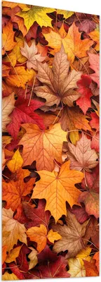 Produktbild von Glasbild 40x100cm in XXL für Wohnzimmer, Schlafzimmer Motiv Herbstlaub