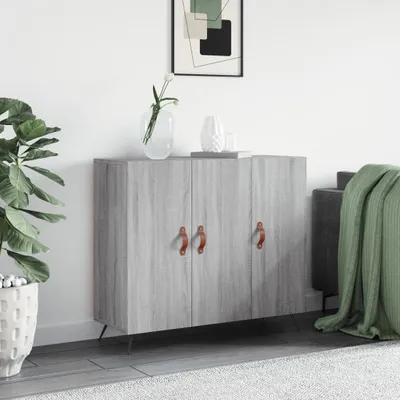 Produktbild von vidaXL Sideboard Grau Sonoma 90x34x80 cm Holzwerkstoff