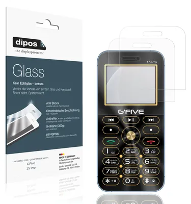 Immagine prodotto di 2x Pellicola Protettiva per GFive 15 Pro Protezione opaco Vetro Flessibile 9H dipos