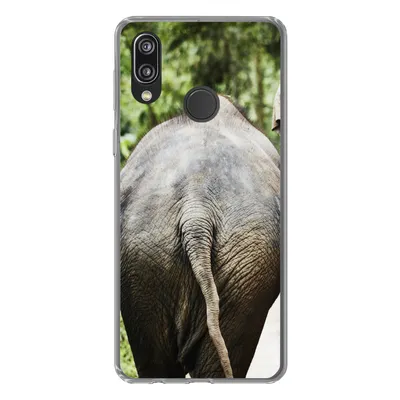 Produktbild von MuchoWow® Handyhülle Schutzhülle Hülle für Huawei P20 Lite (2020) Elefant - Tiere - Grau - Natur Silikon Softcase Handy Hülle - Kartenhalter