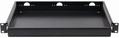 Zdjęcie produktu dla Rockstable 1 HE 19" szuflada - moduł szufladowy - czarny - stal - 1U - owalny - 48,3 cm (19 cali)