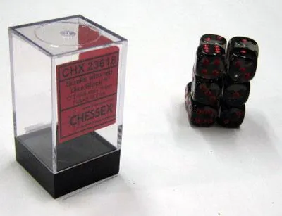 Produktbild von Asmodee 23618, Würfelsatz, Schwarz, Rot, Unisex, Deutschland, 16 mm, 16 mm