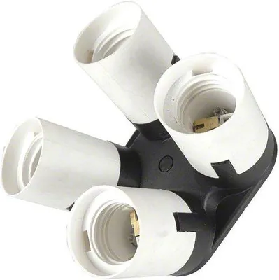 Produktbild von Famanu Lamphalter 4-in-1 mit 4 E27 Fassungen - Schwarz