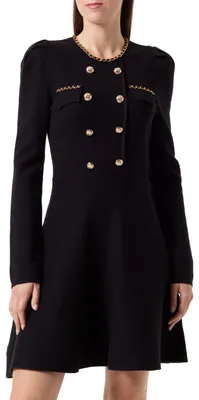 Produktbild von Morgan Pulloverkleid, A-Linie, mit Knöpfen, Schwarz, Größe XL
