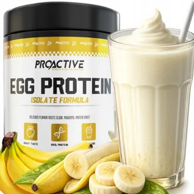Produktbild von Eiproteinisolat, laktosefrei, Proaktives Eiprotein 500 g, Banane