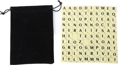 Immagine prodotto di Set di pedine degli scacchi con lettere, pedine per cruciverba facili, inglese durevole per viaggi di piacere