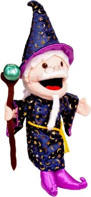 Immagine prodotto di Fiesta Crafts mago marionetta a mano con bocca mobile - Giocattolo marionetta