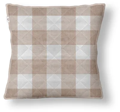 Productafbeelding van Zohome Sierkussen Quattro di Lino - Sandy Beige - Sierkussens 50x50 cm - 100% Polyester - Inclusief Binnenkussen