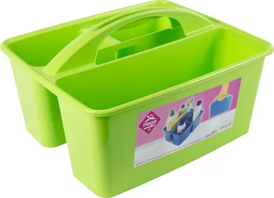 Produktbild von Hega Hogar Aufbewahrungsbox - Grun - mit Griff - 6L - 31 x 26 x 18 cm