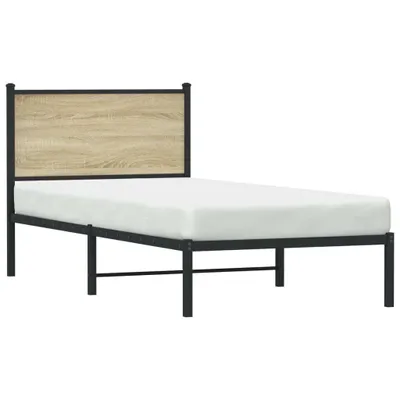Obrázok produktu pre Kovový posteľný rám bez matraca, dub sonoma 90x190 cm