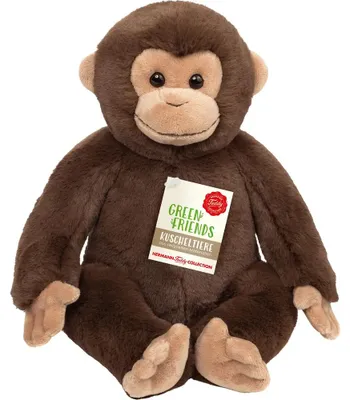 Immagine prodotto di Teddy Hermann Affe sitzend, Kuscheltier, Stofftier, Plüschtier, Exotisches Wildtier, Braun, 35 cm, 929499