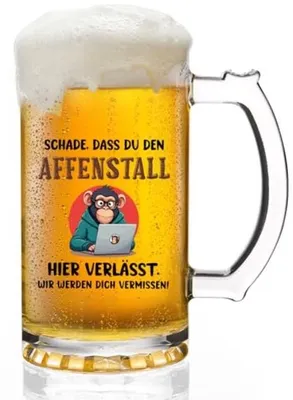 Produktbild von Geschenk für den Kollegen - Trennungsgeschenk - 0,5L Bierkrug mit Abschiedsgruß
