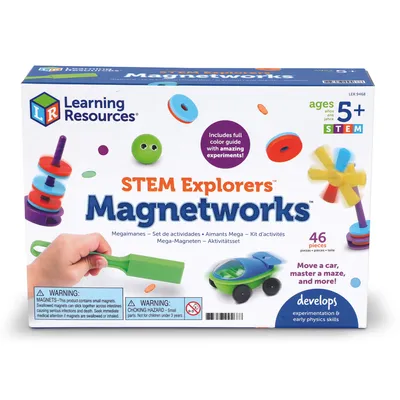 Zdjęcie produktu dla Learning Resources STEM Explorers Magnetworks, Zestaw eksperymentowy, Fizyka, 5 lat(a), Wielobarwny