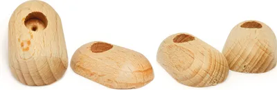 Produktbild von Clownfüße aus Holz, 4 Stück, 15x25mm
