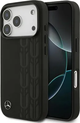 Obrázek produktu pro Etui Mercedes Leather Laurel Leaves Magsafe Na Iphone 17 Pro - Czarne
