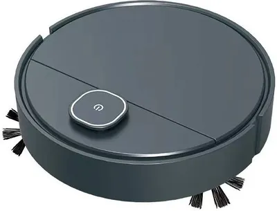 Imagen del producto de Robot aspirador automático 3 en 1 para barrer, fregar y aspirar, de color azul oscuro