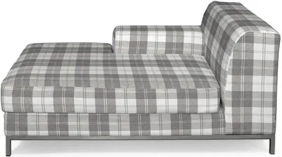Produktbild von Dekoria Bezug für Kramfors Sofa Recamiere links, weiß-grau , Bezug für Recamiere links Kramfors