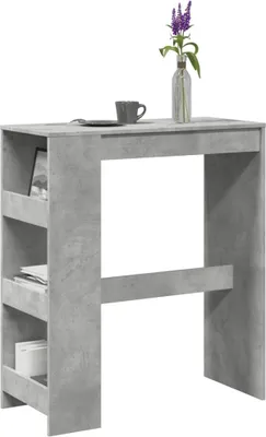Productafbeelding van Maison Exclusive - Barkruk met plank, betonkleur, 90x40x103,5 cm, houtvezel