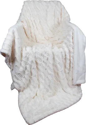 Produktbild von Kuscheldecke Kaninchen-Felloptik 200x150cm Wohndecke kuschelig creme