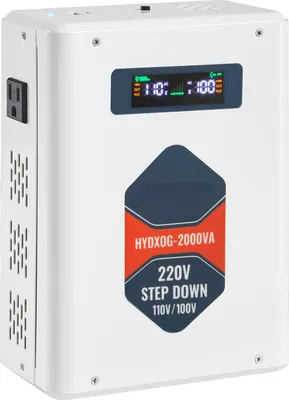 Obrázek produktu pro SucceBuy měnič napětí step-down, 2000 VA, výkonný měnič, transformátor z 220 V na 110 V, vybavený 2 americkými zásuvkami, USB portem, LCD displejem a teplotní ochranou, vhodný pro 110 V zařízení