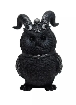 Produktbild von Gothic Deko Figur Eule Baphomet Reaper Skulptur Objekt Totenkopf Steampunk