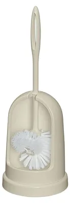 Produktbild von WC-Bürstenhalter Toilettenbürstenhalter WC-Bürste mit Randreiniger - Kunststoff - 12 x 39 cm - Weiß - Für Badezimmer und Gäste-WC