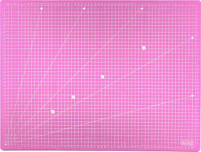 Image de MAXKO tapis de découpe A1 (90 x 60 cm), rose, tapis de bricolage résistant aux coupures, autocicatrisant, imprimé des deux côtés, graduation métrique - tapis de découpe,