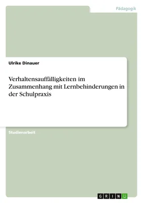Produktbild von Verhaltensauffälligkeiten im Zusammenhang mit Lernbehinderungen in der Schulpraxis