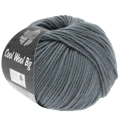 Produktbild von Lana Grossa Cool Wool Big 50 g pflegeleichtes Strickgarn aus extrafeiner Wolle 120 m Farbe 981 - Stahlgrau