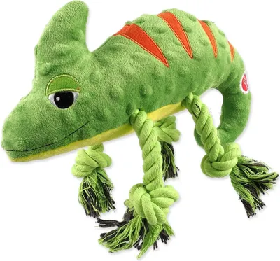 Zdjęcie produktu dla Zabawka piszcząca Dog Fantasy Jungle kameleon zielony 28cm