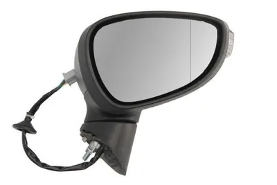 Produktbild von BLIC 5402-04-0304596P Außenspiegel Seitenspiegel Rechts für FORD Fiesta Mk6 Schrägheck (JA8, JR8) Beheizt Grundiert Elektrisch