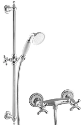 Produktbild von PaulGurkes Nostalgie Retro Duschset Aufputz Duschstange Duscharmatur