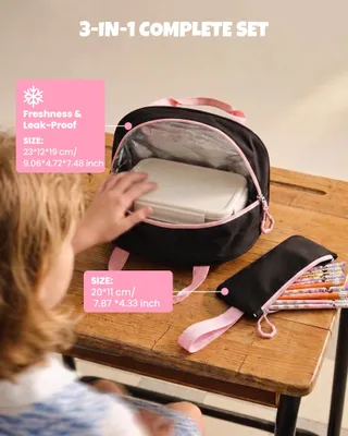 Obrázok produktu pre Školský batoh 3-dielny, ružová, do školy