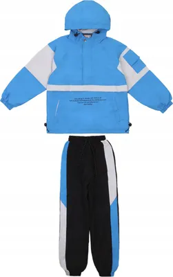 Produktbild von MODJEANS | Kinder-Set 100 % Baumwolle, - Größe 134 - blau - mit Kapuze, Set mit schwarzer Jogginghose,