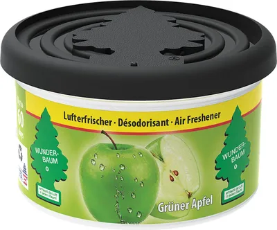 Produktbild von WUNDER-BAUM Duftdose I Langanhaltender Duft im Auto oder zu Hause I Grüner Apfel I 1 Stück