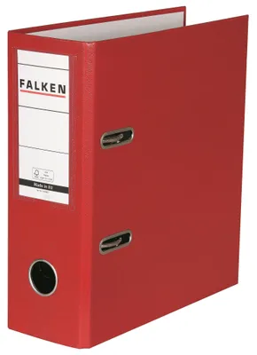 Produktbild von Falken 11285657 Ordner - A5 hoch, 80mm, PP-Folie, rot