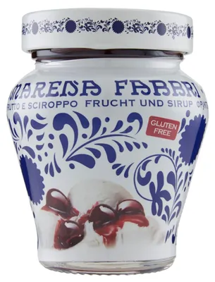 Produktbild von Fabbri Amarenakersen 600g Becher (Amarena Kirschen)