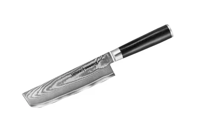 Immagine prodotto di SAMURA Damascus - Coltello da Cucina Giapponese Professionale Nakiri, 240 mm Manico G-10. Durezza 61 HRC.