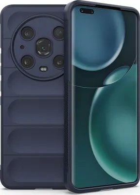 Produktbild von Mobigear Bumpy  HONOR Magic 4 Pro Hülle Flexibles TPU Backcover - Dunkelblau