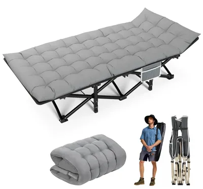 Productafbeelding van Opvouwbaar Campingbed - Kampeerbed - Veldbed - Vouwbed - Ligbed - Draagbaar - Opvouwbaar - 200KG Capaciteit