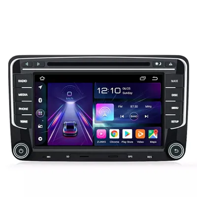 Zdjęcie produktu dla Carplay Android 13 DVD Radio samochodowe dla VW Passat Golf 5/6 Tiguan Jetta Polo Sharan T5 Skoda SEAT GPS Navi WIFI 4G BT DAB+ SWC 8-Core 4+64G