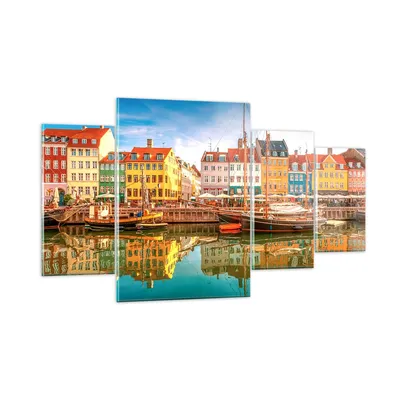 Produktbild von Bilder auf glas - Segelboote Wasser Architektur Hafen - 160x90cm - Glasbilder - Wandbilder - Kunstdruck - Wanddekoration aus Glas - Glas Bilder - Wandbild auf Glas - GDL160x90-2873
