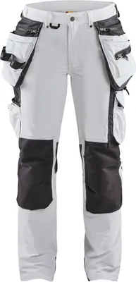Produktbild von Blakläder® Damen Malerhose 4-Wege-Stretch Weiß/Dunkelgrau 7179 1645, Farbe:weiß/dunkelgrau, Größe:D20