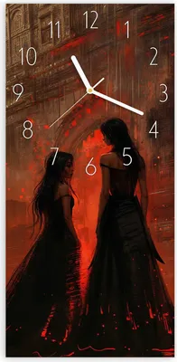 Produktbild von Wanduhr aus Glas mit Motiv Feuerpalast- 30 x 60 cm - inkl. Aufhängesystem