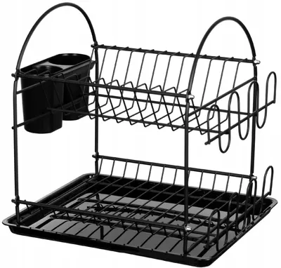 Produktbild von Brunbeste 2301 Zweistöckiger Abtropfgestell Metall schwarz