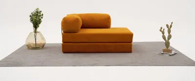 Produktbild von Hanah Home, Comfort - Orange, 2-Sitzer-Sofa, Orange, 100 % CHENILLE, 140 x 95 x 75 cm