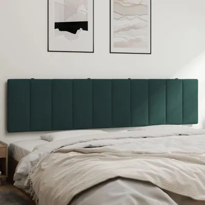 Produktbild von "Rabatt" Bettkopfteil modern - Kopfteil-Kissen - "Hanko" Dunkelgrün 200 cm Samt - Kopfteile CC17203