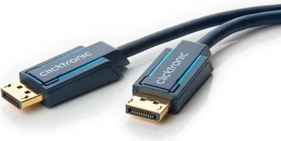 Produktbild von ClickTronic 70713, 5 m, DisplayPort, DisplayPort, 3840 x 2160 Pixel, Blau, Gold